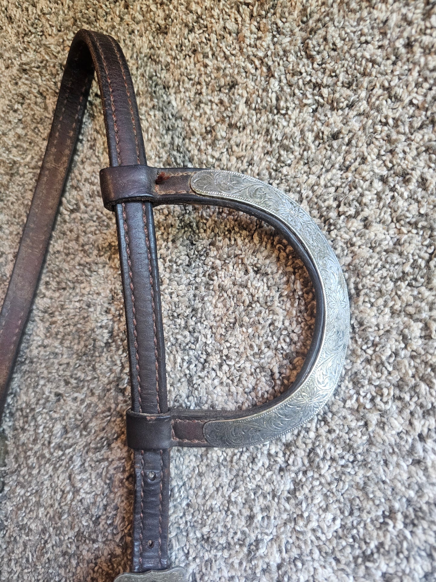 Silver Fitted one ear headstall