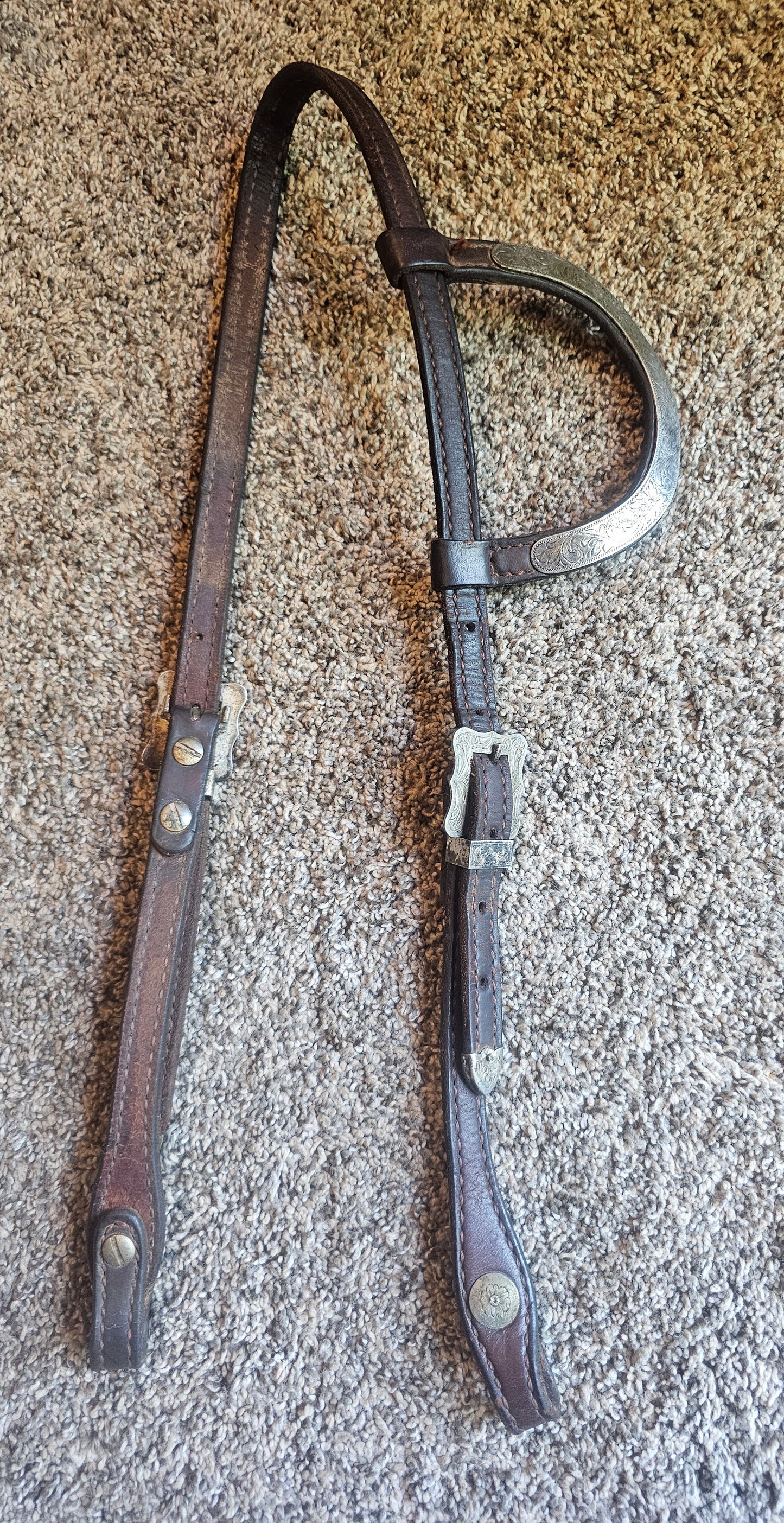 Silver Fitted one ear headstall