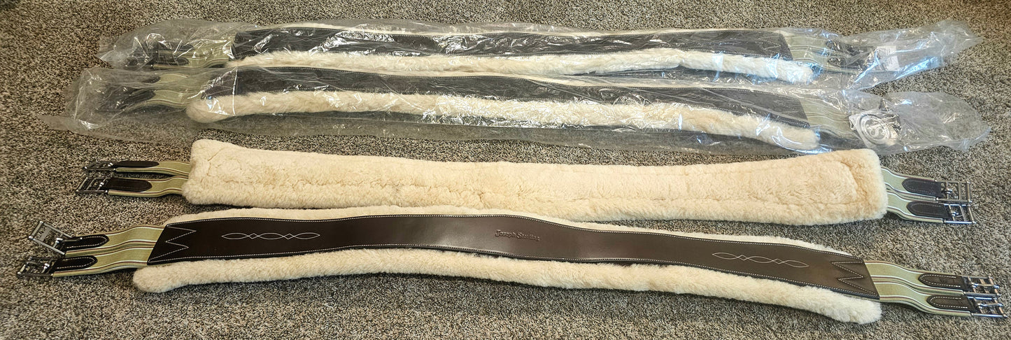 NWT 56" Joseph Sterling Removable Sheepskin Lined English Girth