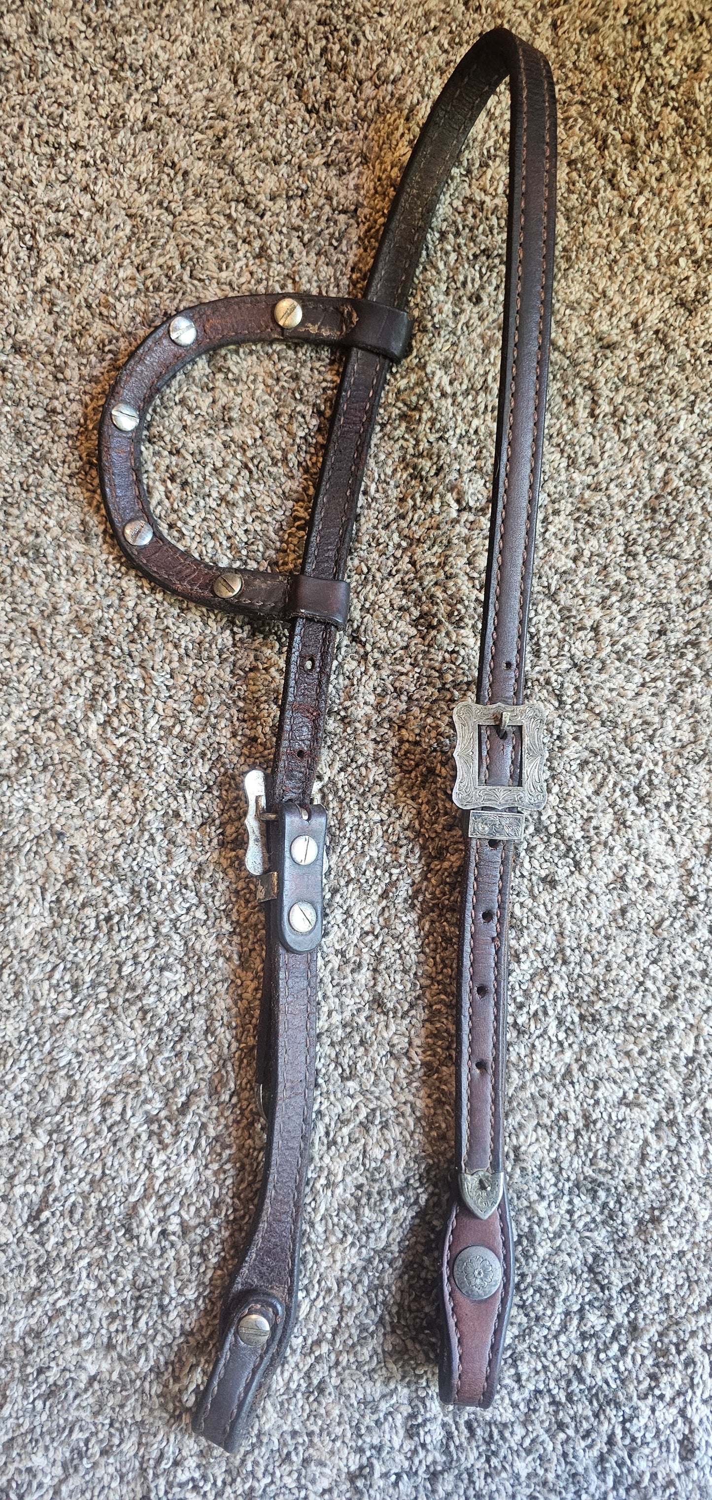 Silver Fitted one ear headstall