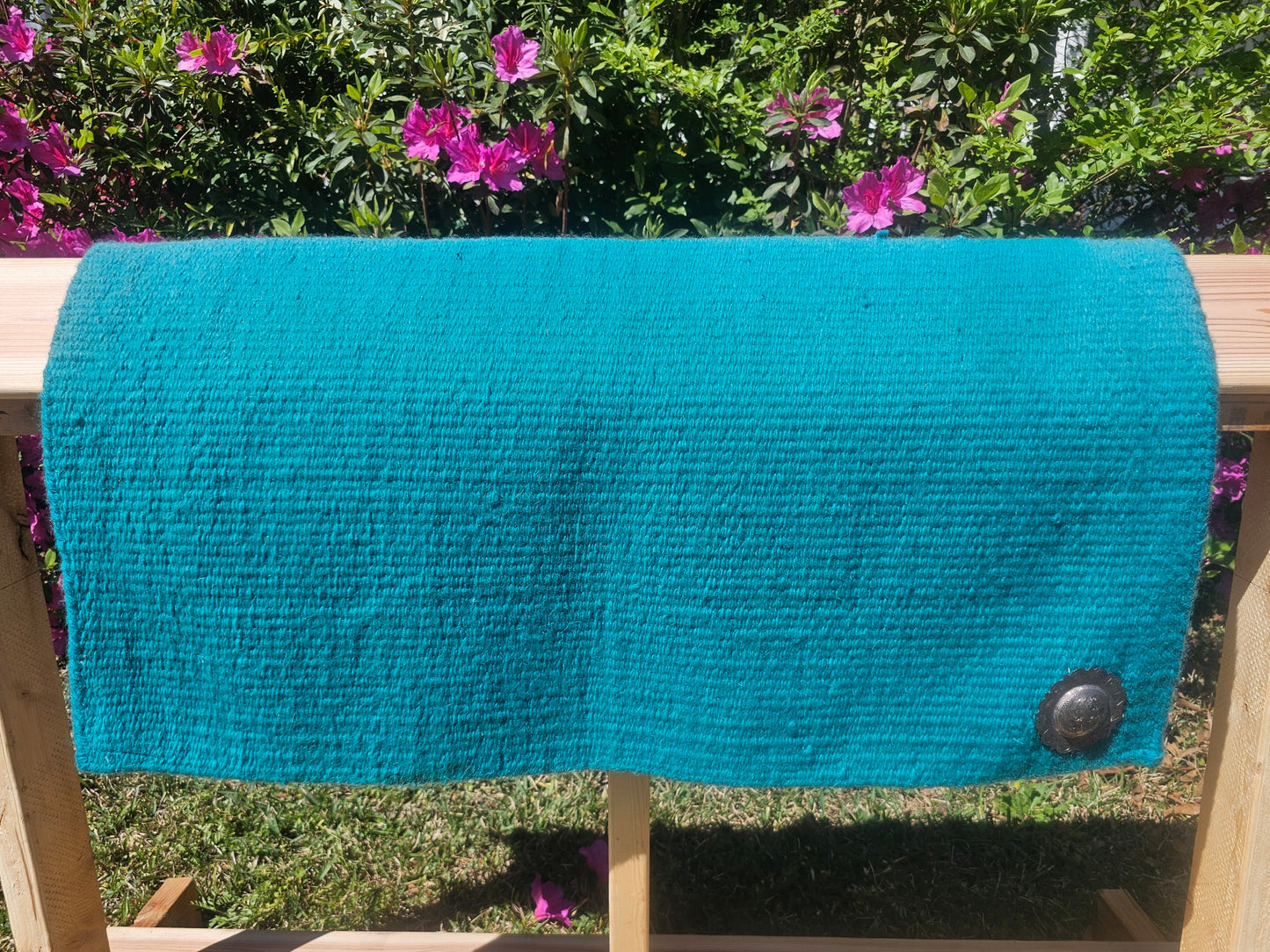 Mayatex Turquoise Saddle Blanket with Conchos