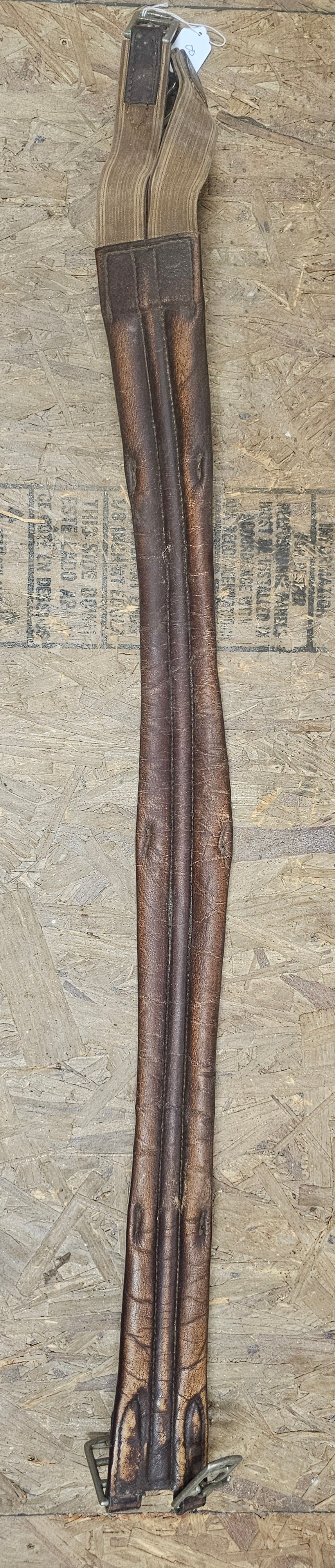 46" English leather girth contoured used