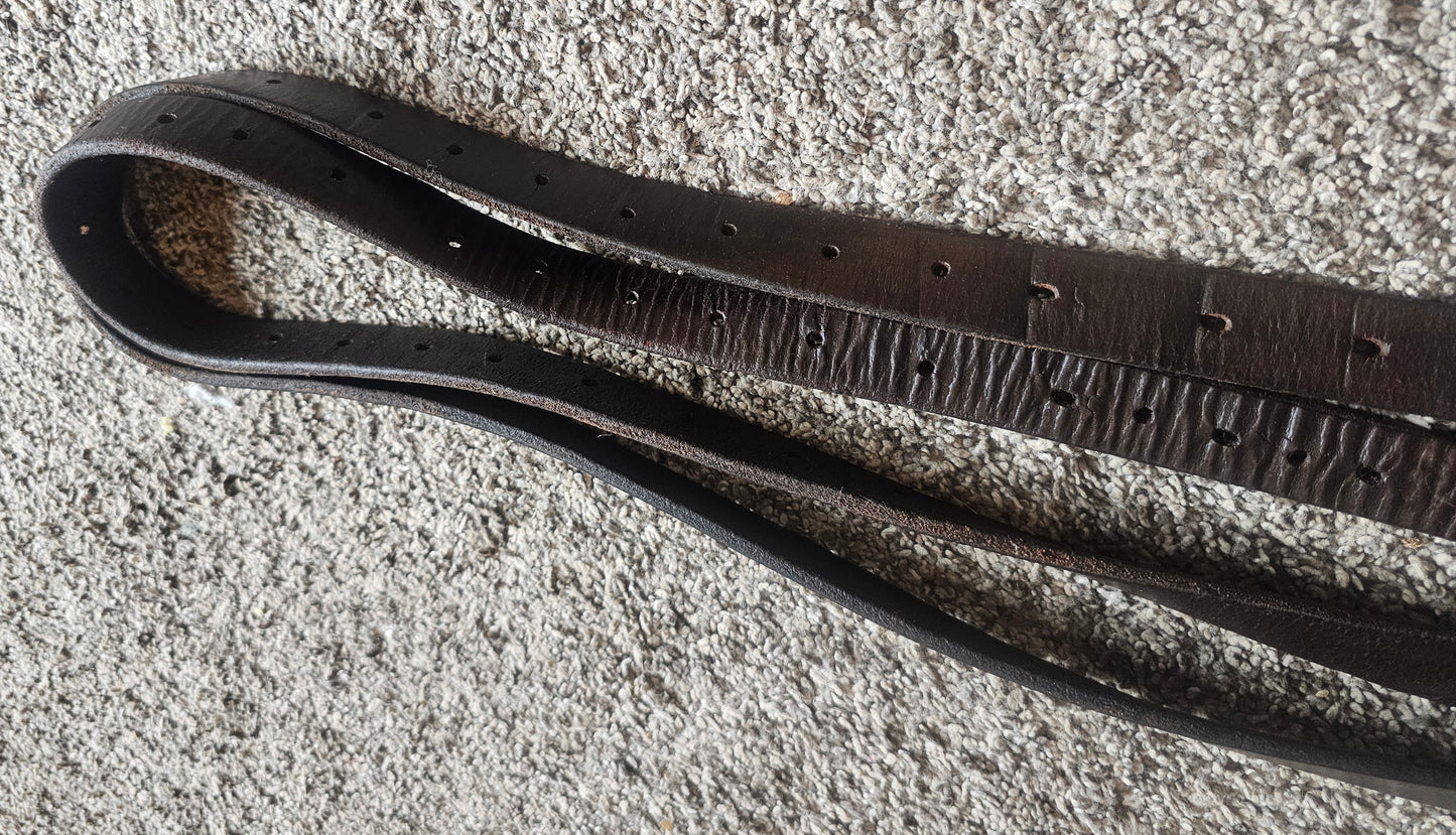 60" Dark Brown English Leathers used