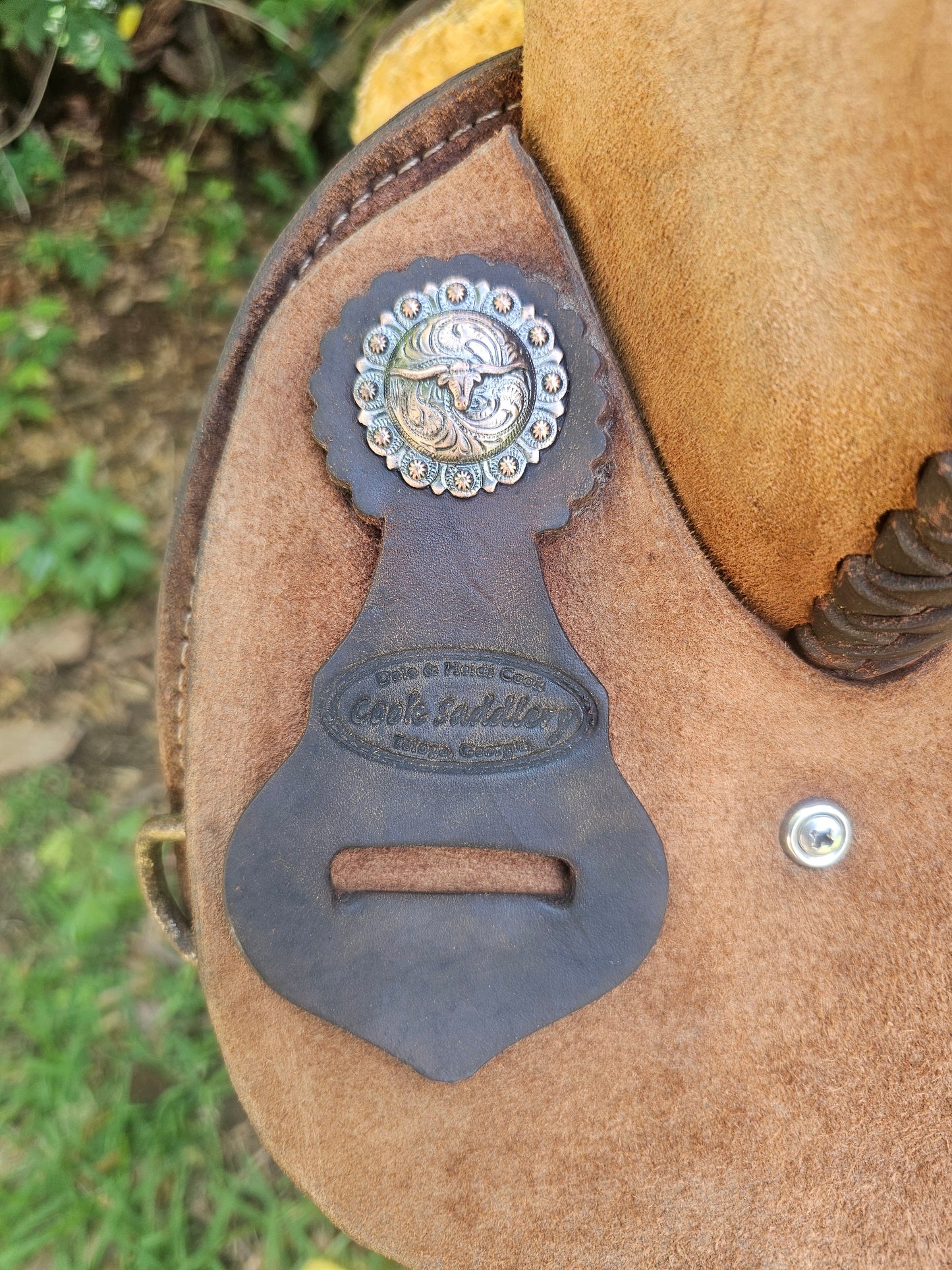 15.5" Cook Saddlery Cutting Saddle with Pencil Roll and Full Rough Out