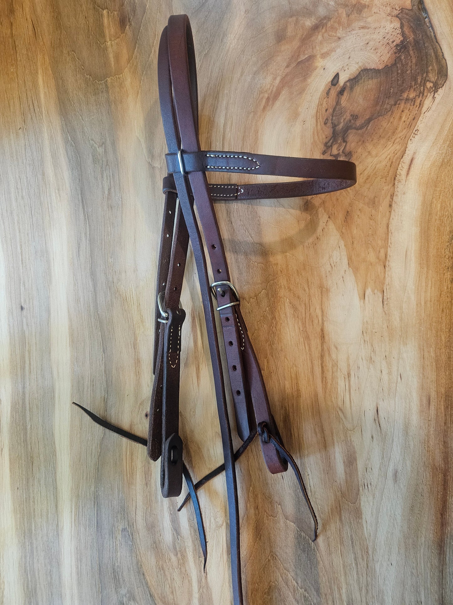 Harness leather browband headstall