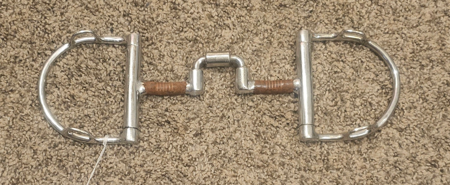 5" Sliding Gag Bit, hinged, ported, copper and sweet iron Bars used