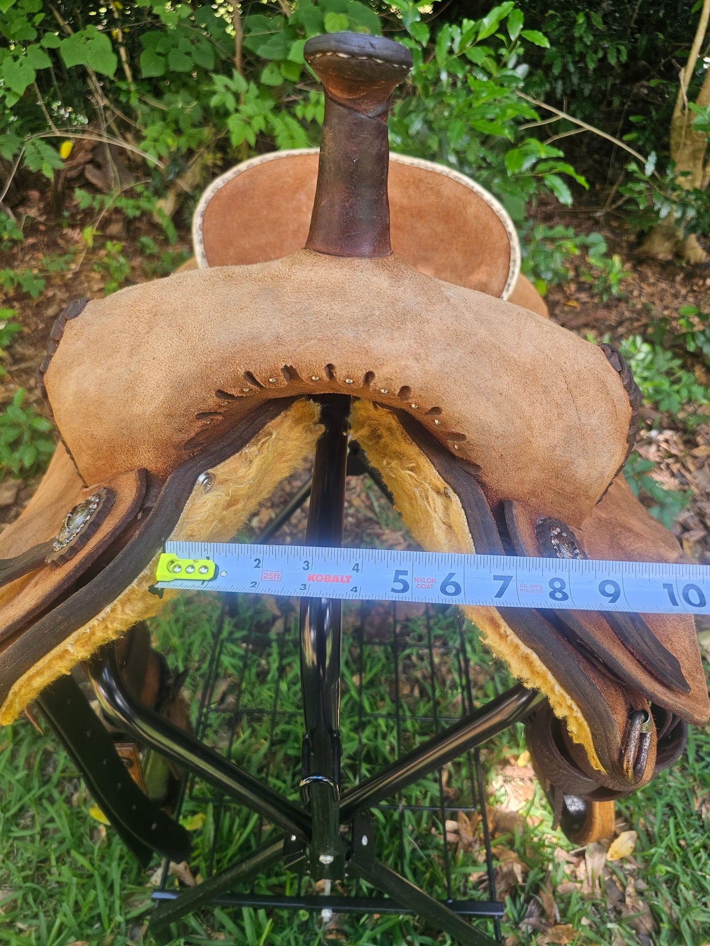 15.5" Cook Saddlery Cutting Saddle with Pencil Roll and Full Rough Out