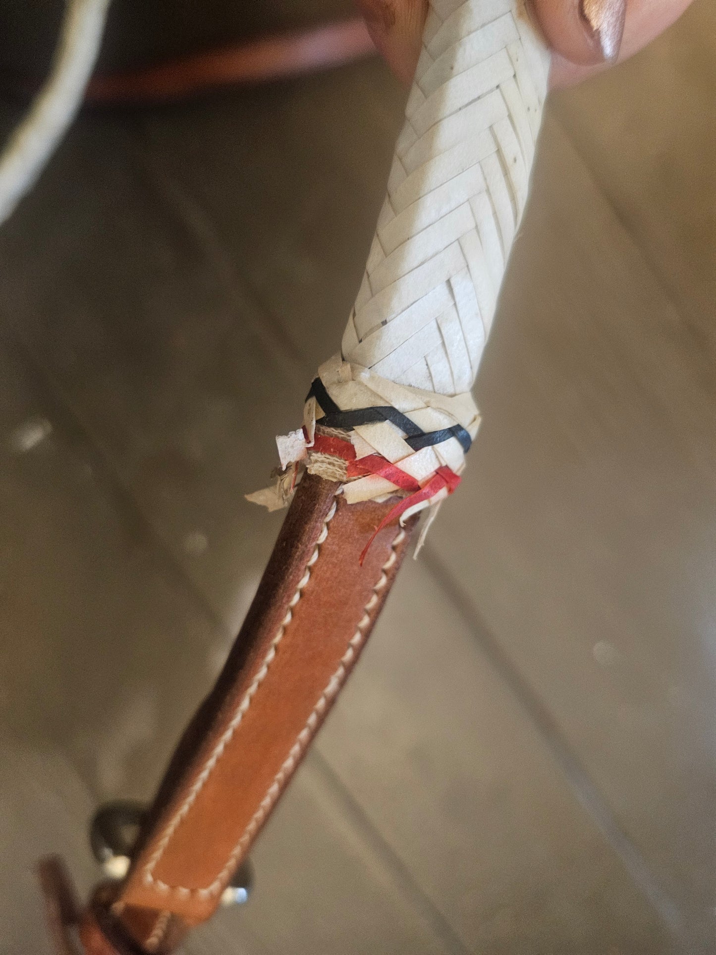 Western Breast collar light oiled rawhide accents