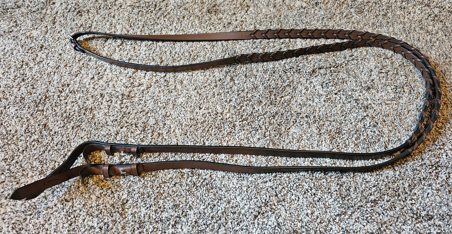 110" Laced reins lighter brown