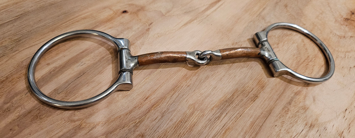 5" Eggbutt Copper Snaffle used