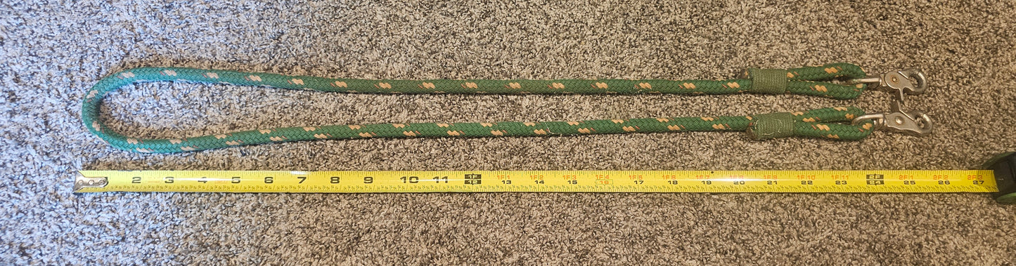 4' Green Mini Pony Nylon reins