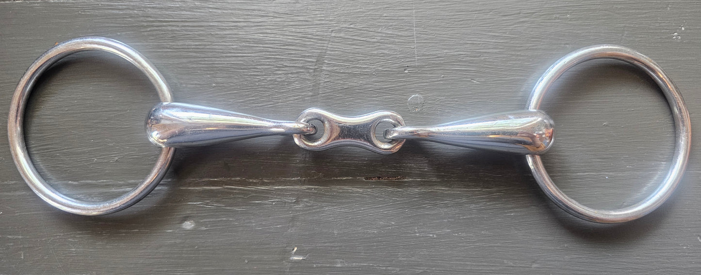 5.5" 3 piece Dogbone snaffle loose ring
