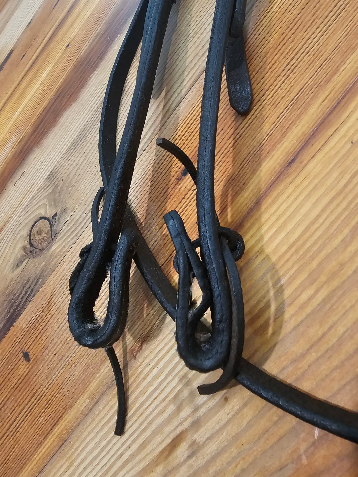 Circle Y black leather headstall