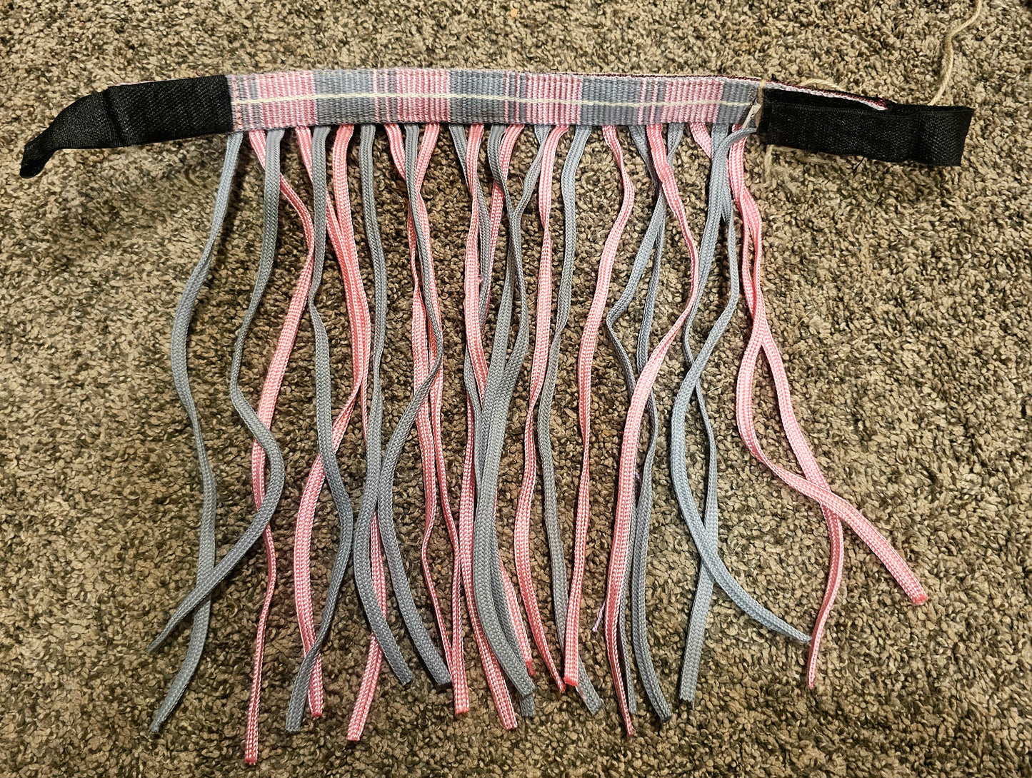 Cob size Fly Veil gray&pink