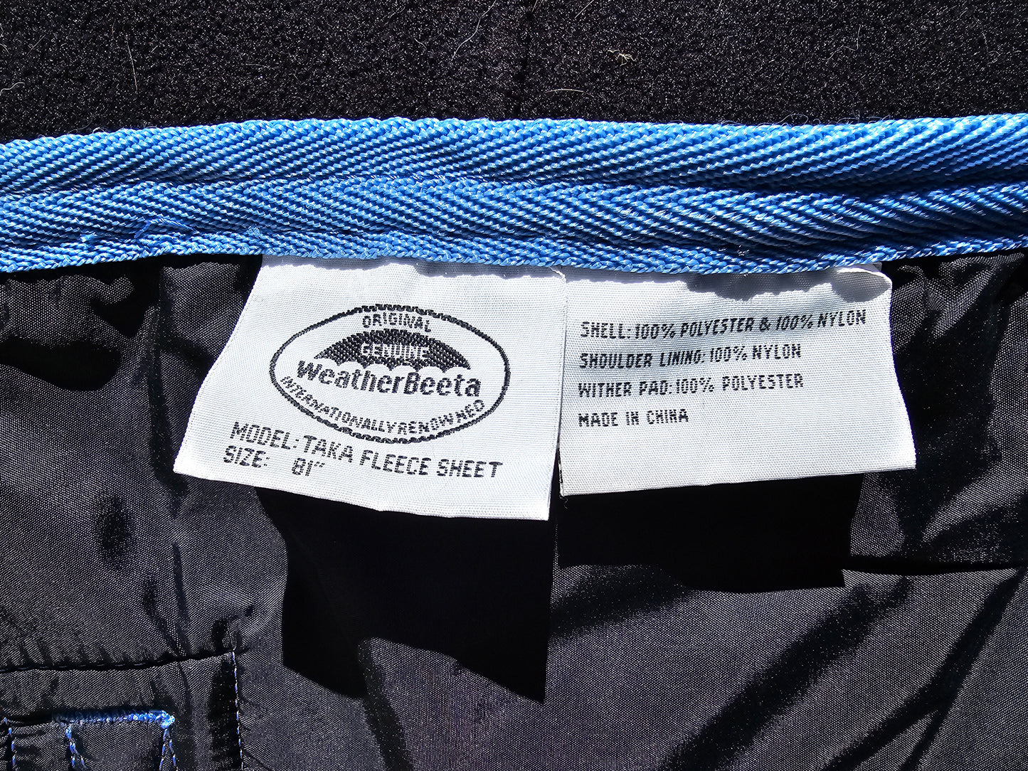 81" Weatherbeeta Taka Fleece Sheet
