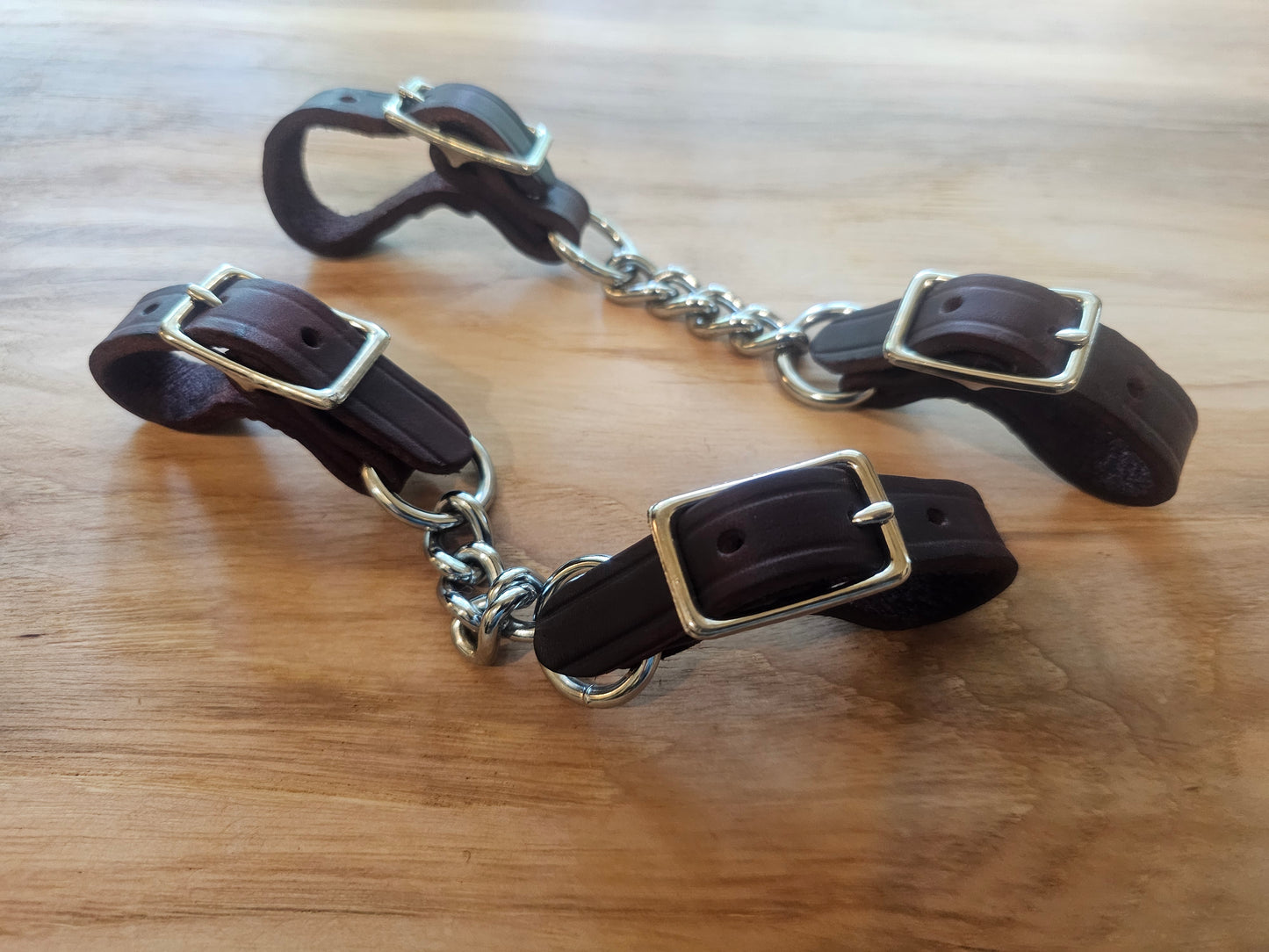 Curb strap soft leather