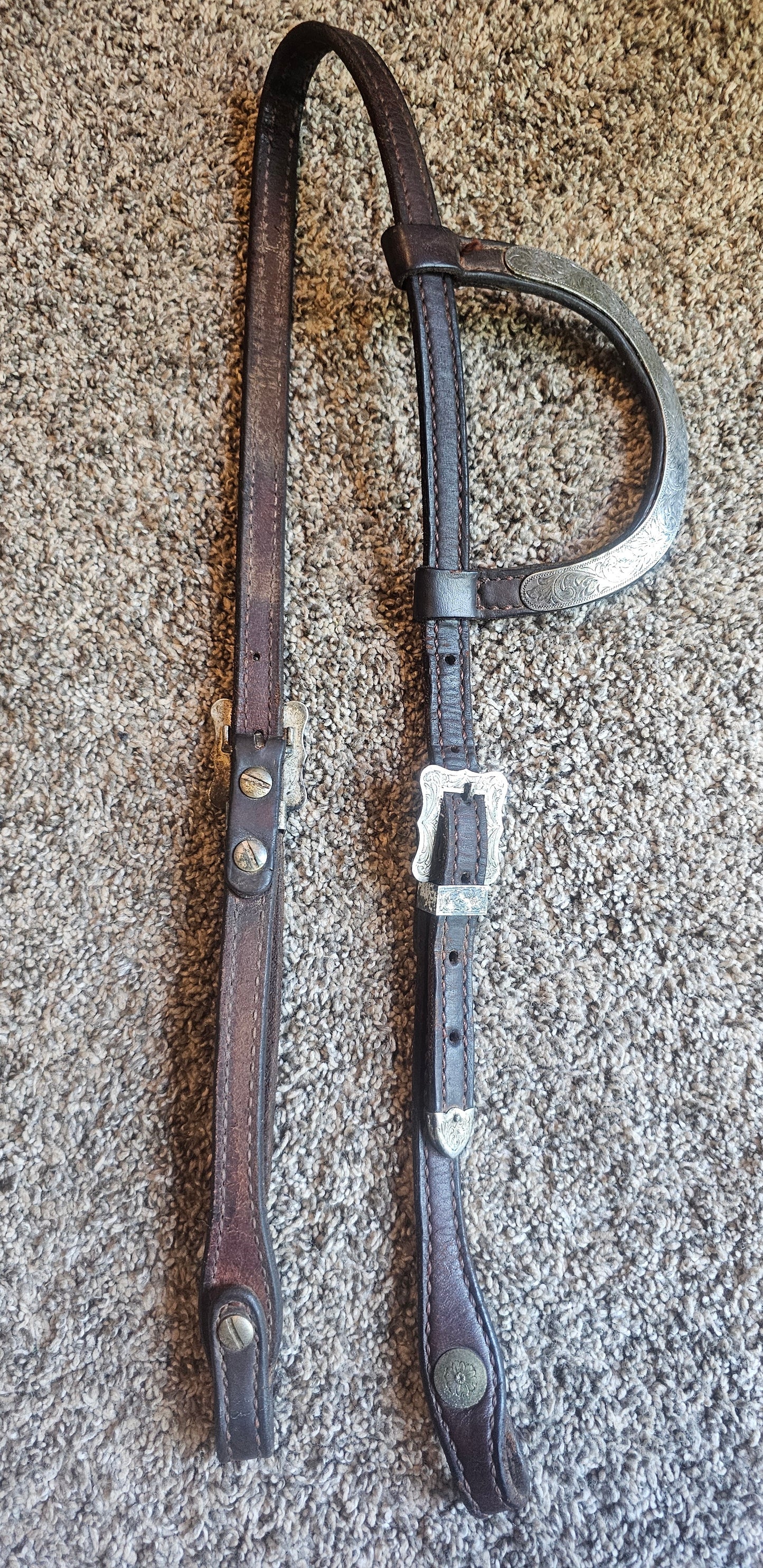 Silver Fitted one ear headstall
