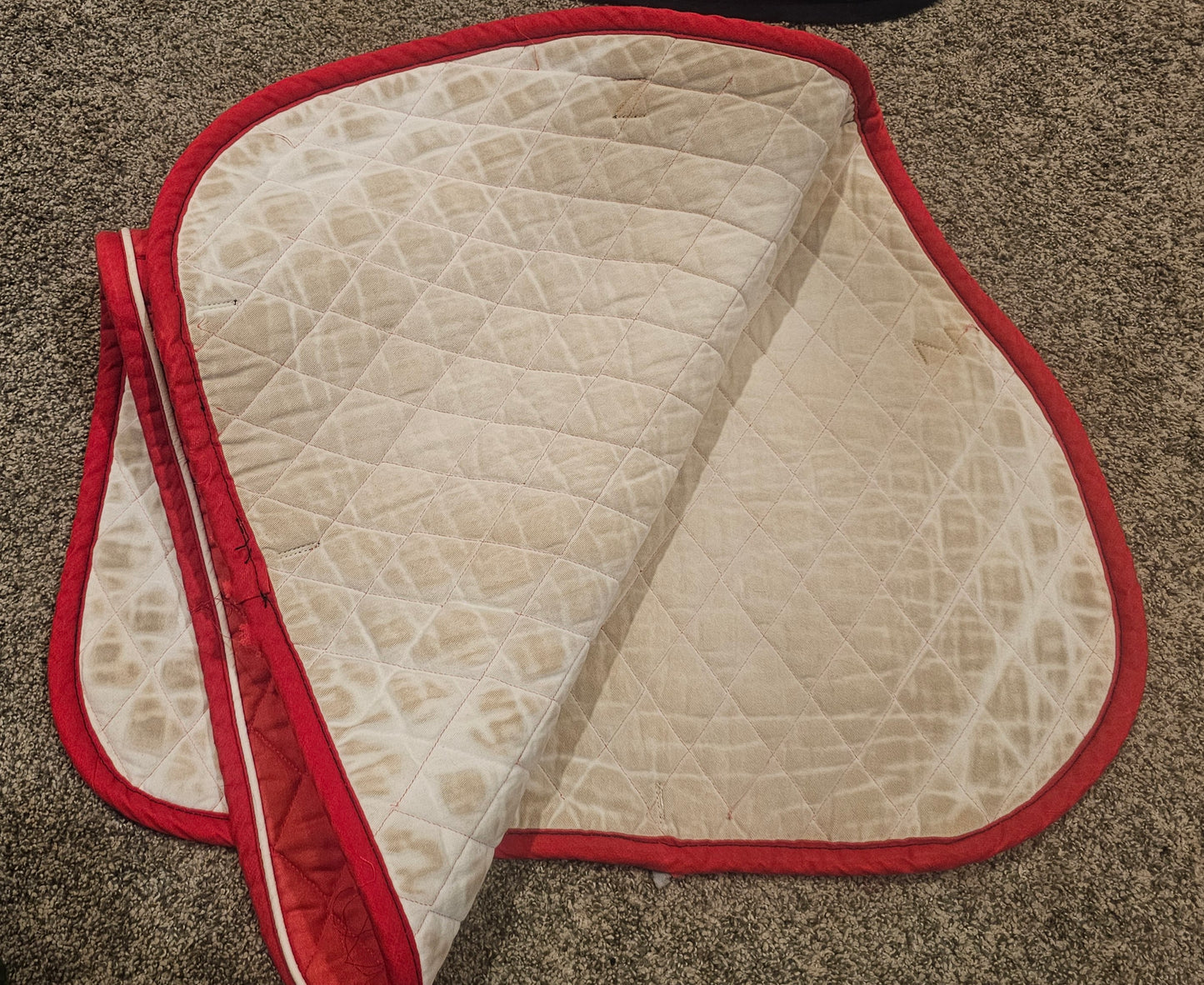 Red AP English Saddle Pad used