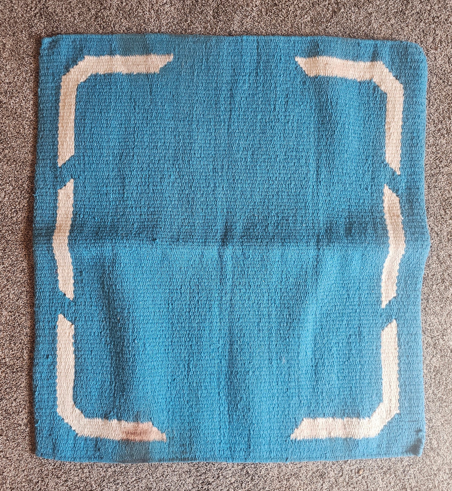 Tough 1 Saddle Blanket Turquoise white 34"x36"