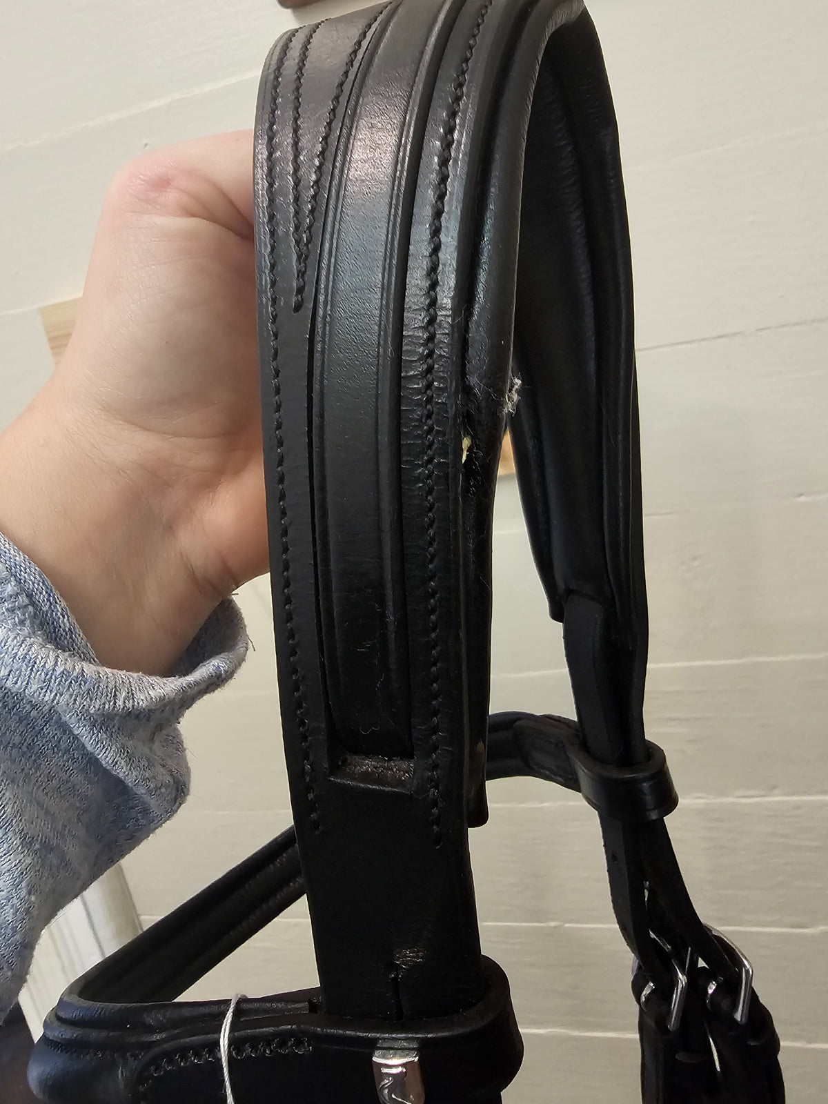 Horze Full black leather bridle