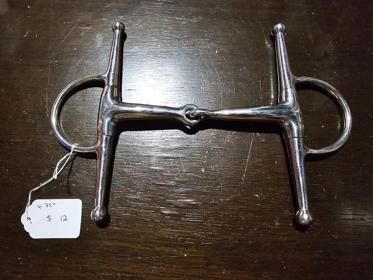 4.75" Full cheek snaffle bit