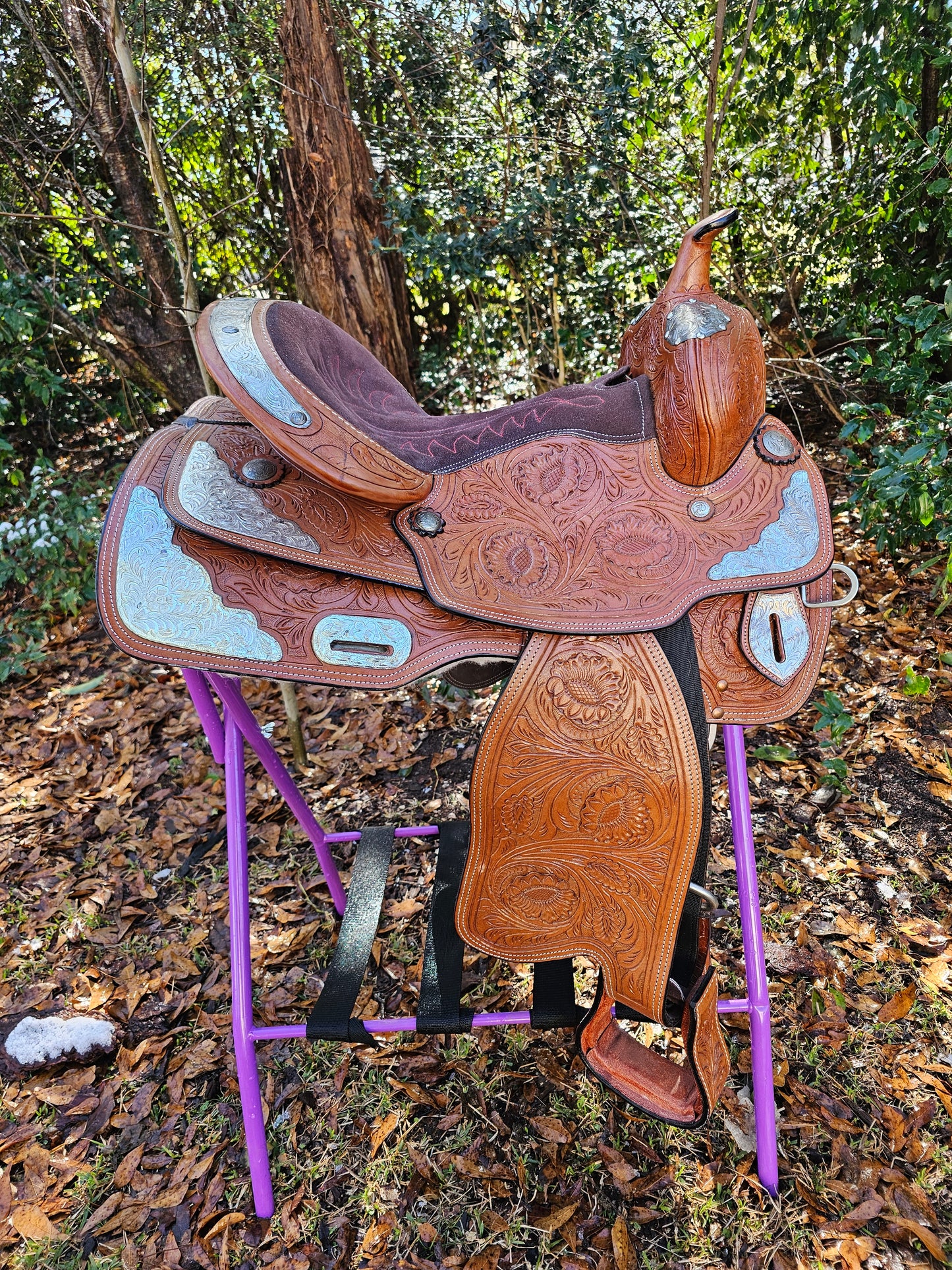 14" McCoy Trail Saddle With Silver Accents