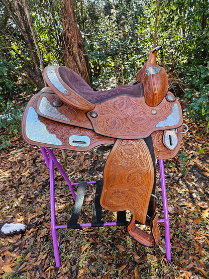 14" McCoy Trail Saddle With Silver Accents