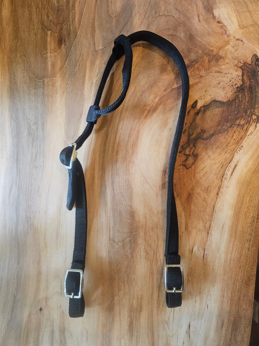 New Black nylon Single ear headstall