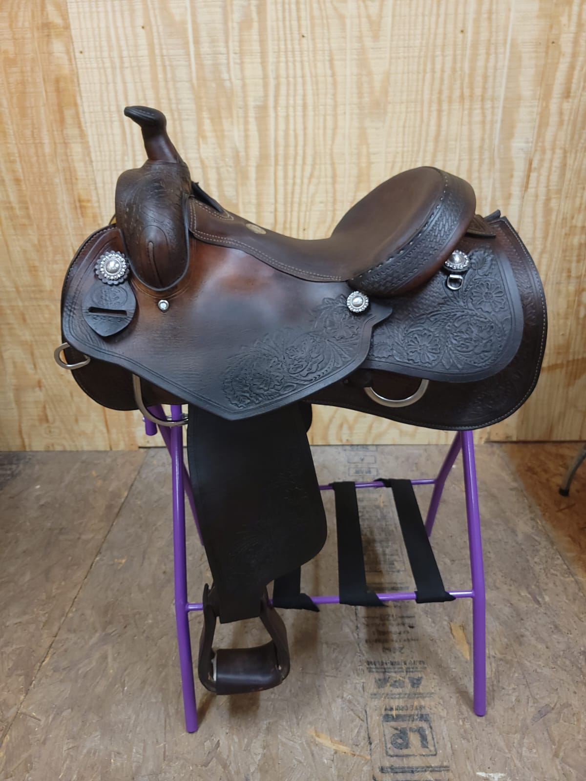 15" Rocking R Reining Saddle FQHB used