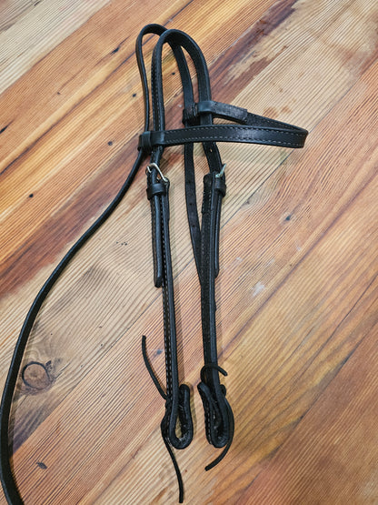 Circle Y black leather headstall