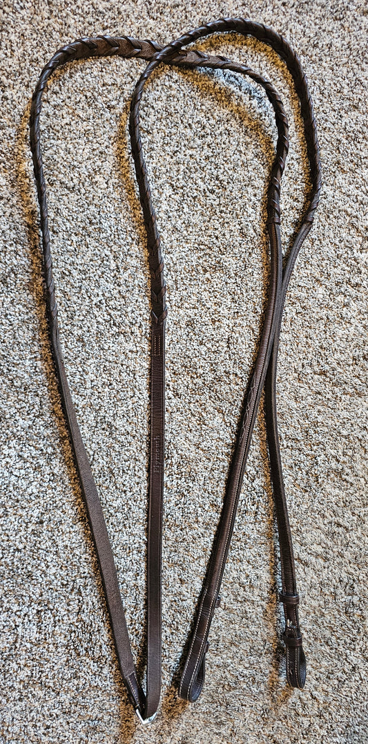 112" Plymouth Fancy stitched laced reins used