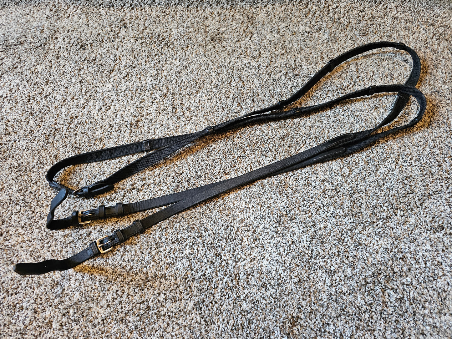 110" Black Web Reins