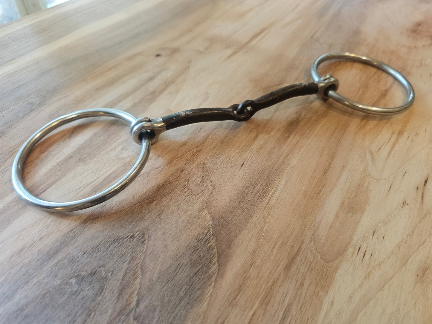 5.5" Western snaffle sweet iron bit used