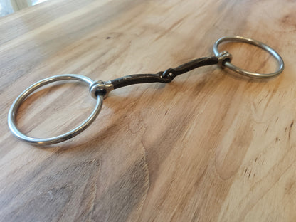 5.5" Western snaffle sweet iron bit used