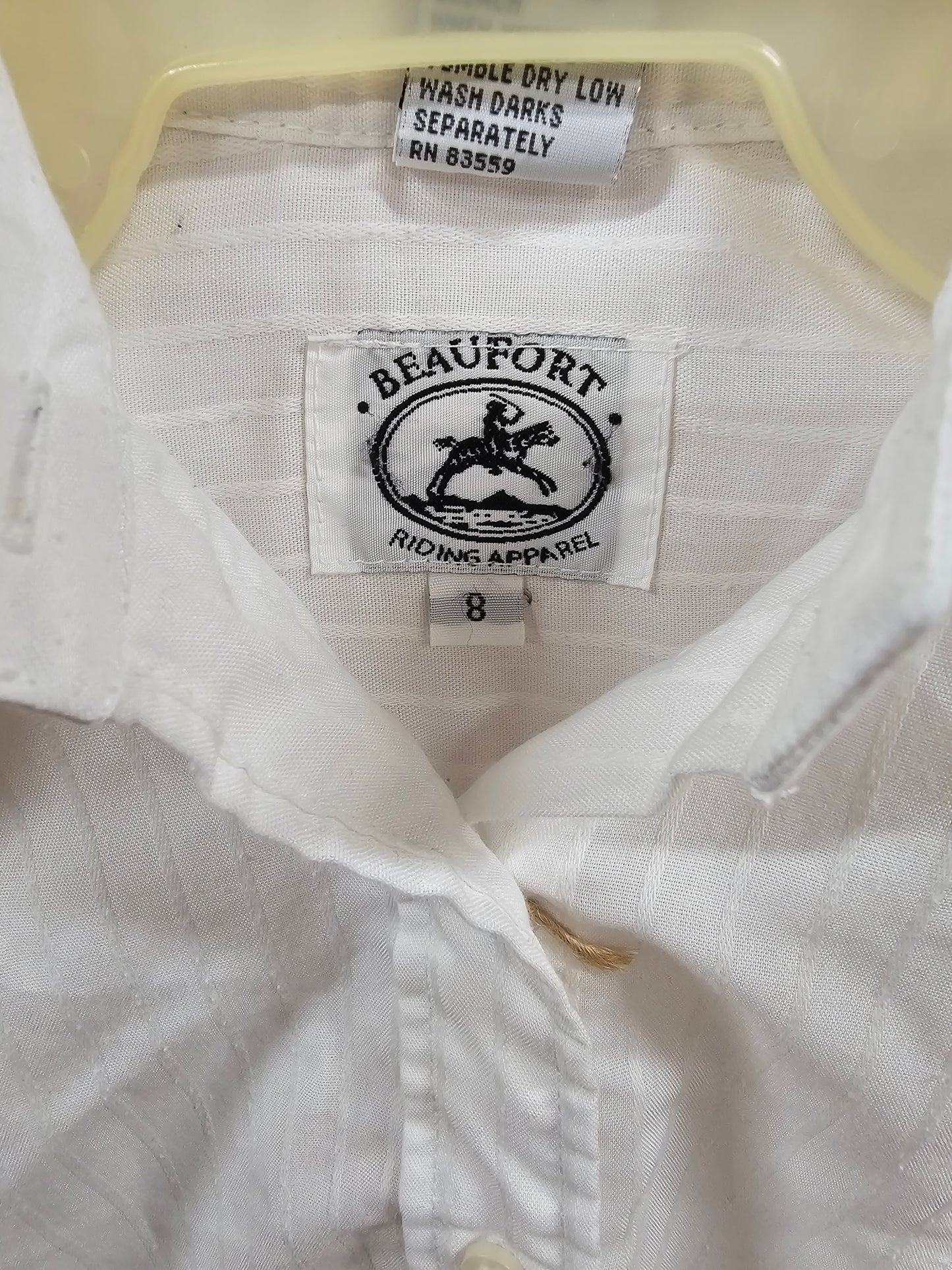 Beaufort Youth Show Shirt Sz 8