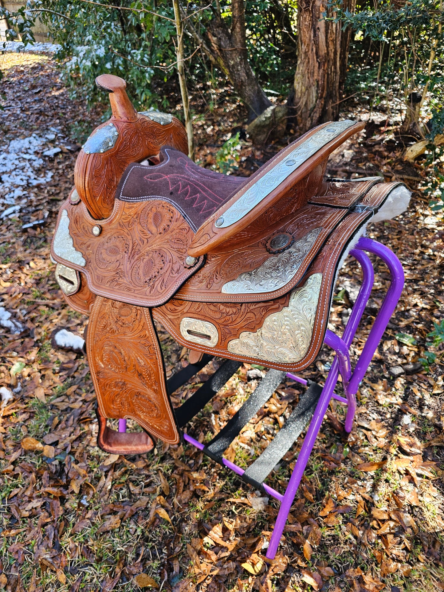 14" McCoy Trail Saddle With Silver Accents