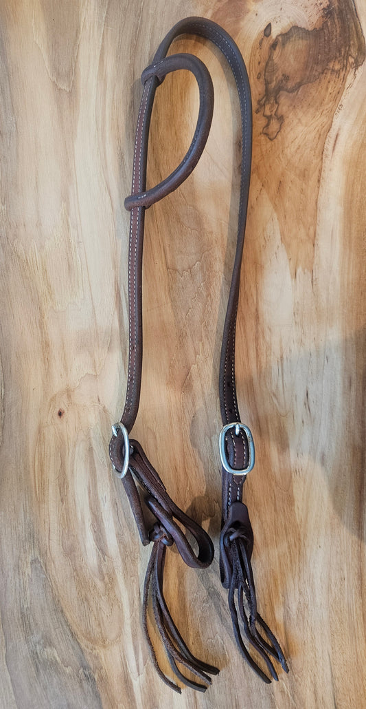 Sliding ear headstall stitched pineapple knot