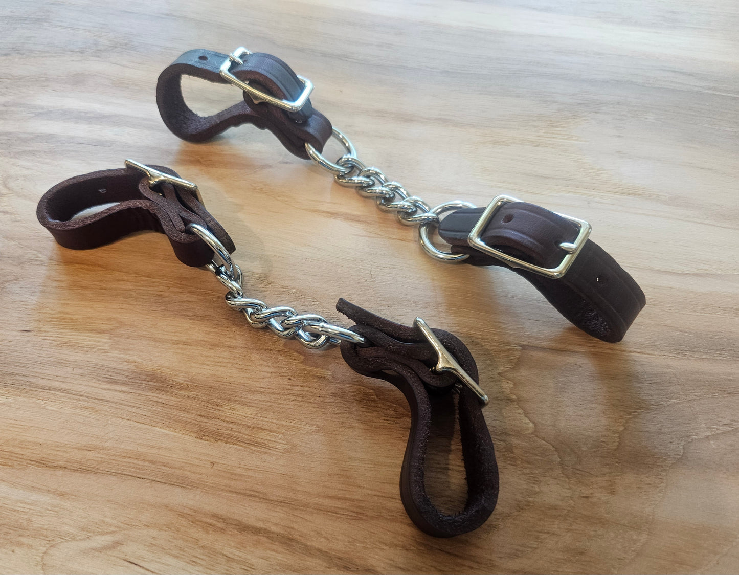 Curb strap soft leather