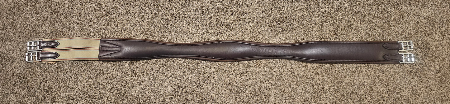 54" English contoured leather girth used like new