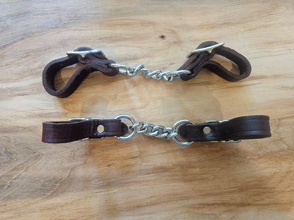 Curb strap soft leather