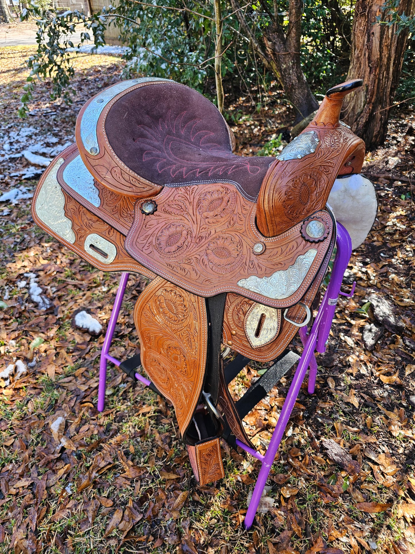 14" McCoy Trail Saddle With Silver Accents