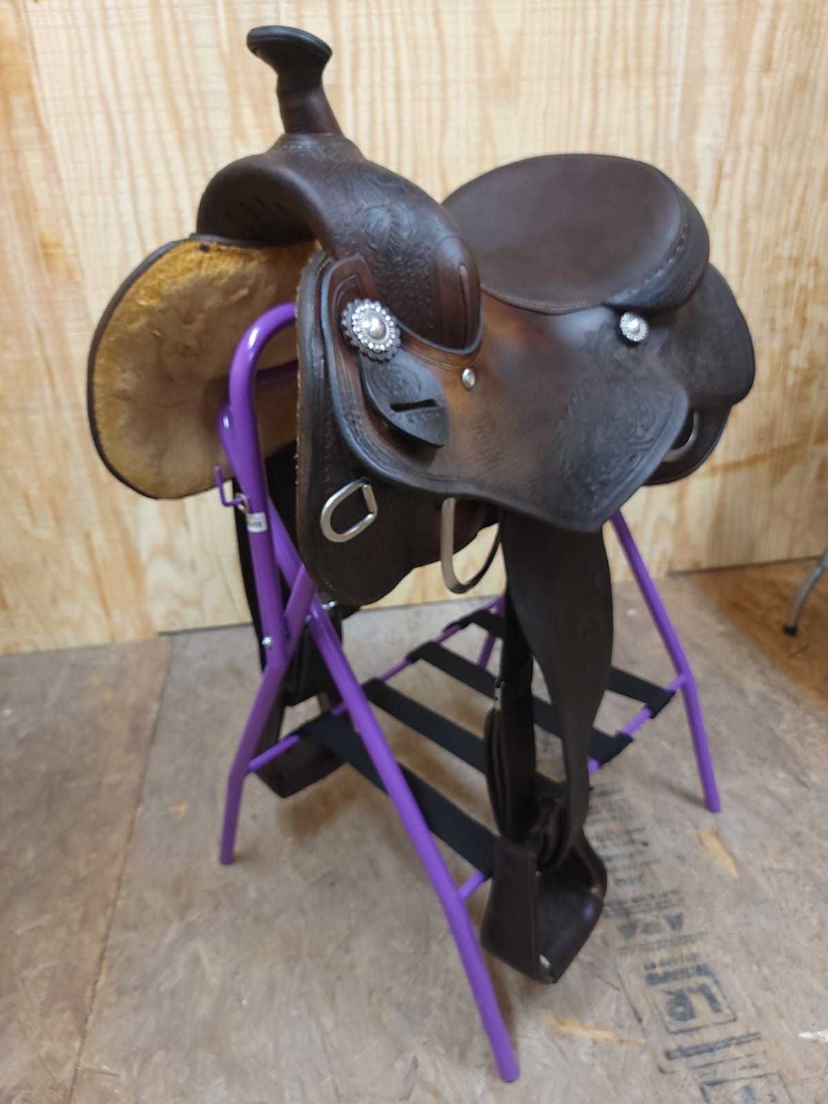 15" Rocking R Reining Saddle FQHB used