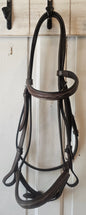 English Hunter Bridle fancy stitched full size used