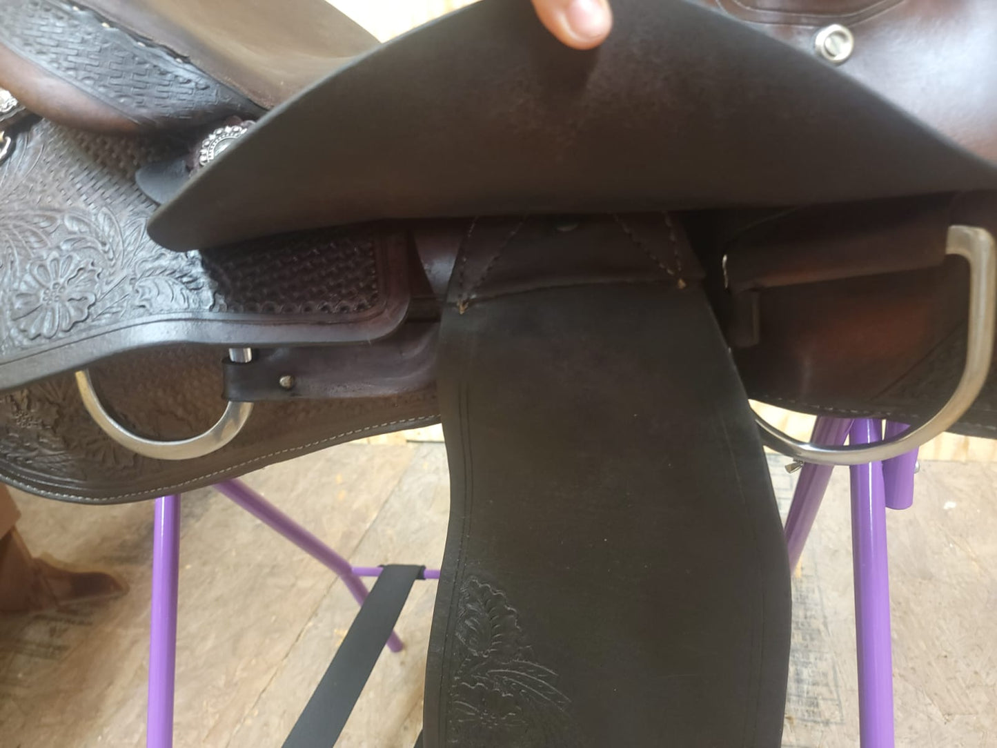 15" Rocking R Reining Saddle FQHB used