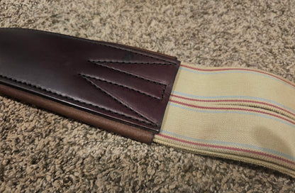 54" English contoured leather girth used like new