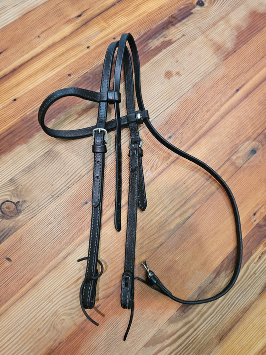 Circle Y black leather headstall
