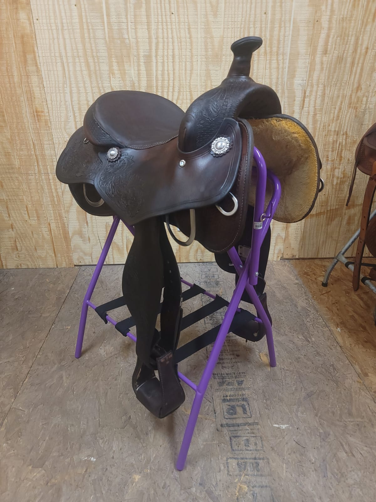 15" Rocking R Reining Saddle FQHB used