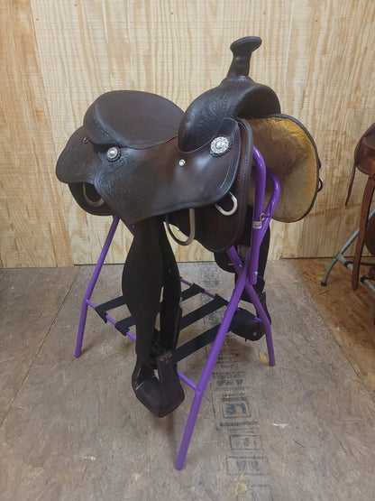 15" Rocking R Reining Saddle FQHB used