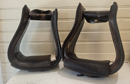 Western Stirrups dark brown used