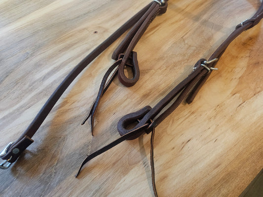 Harness leather browband headstall